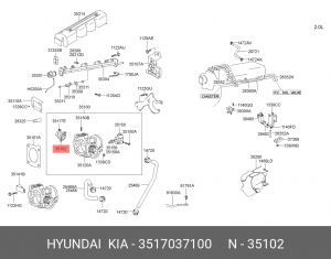 ДАТЧИК МАСЛЕННЫЙ 3517037100 HYUNDAI