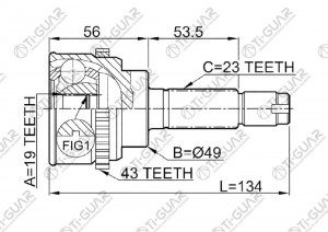 Шрус TG9217Z43 TG9217Z43 TI GUAR