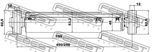 Амортизатор задний MAZDA 6 (GG) 02- 05655636R 05655636R FEBEST