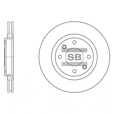 Диск тормозной CITROEN C3/C4/C5 03/BERLINGO 96/PEUGEOT 206/307/PARTNER пер. SD50 SD5001 SANGSIN
