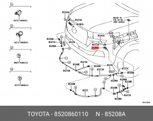 Омыватель фары  85208-60110 85208-60110 TOYOTA