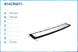 Фильтр салонный пылевой B14CR0071 B14CR0071 CWORKS