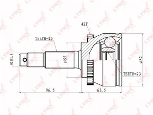 ШРУС наружный CO-5770A LYNXAUTO