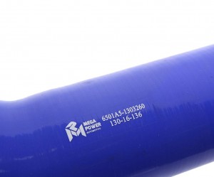 Патрубок МАЗ радиатора нижний (L=420мм,d=70) силикон MEGAPOWER 13016136 MEGA POWER