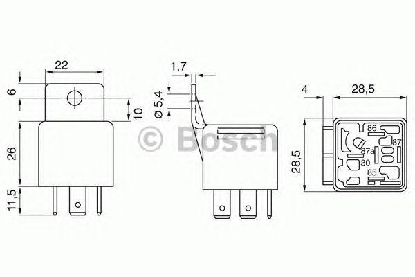 Мини-реле 12V 30A 0 332 019 103 BOSCH