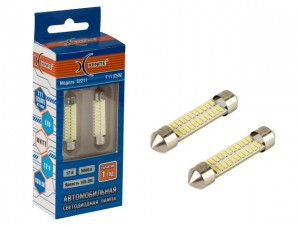 Лампа светодиодная 12V C5W SV8.5-8 41мм блистер (2шт.) XENITE 1009614 XENITE