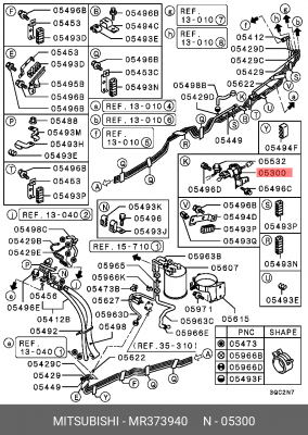 Фильтр топливный MR373940 MR373940 MITSUBISHI
