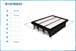 Фильтр воздушный B13CR0033 B13CR0033 CWORKS