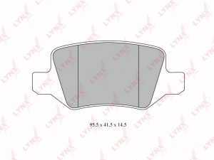 Колодки тормозные дисковые задние BD-5310 LYNXAUTO