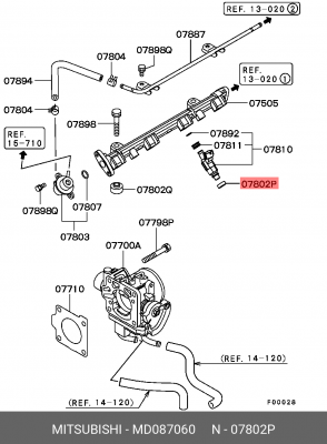 MITSUBISHI LANCER 88-92 MD087060 MITSUBISHI