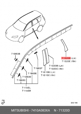 Наклейка MITSUBISHI ОЕ 7410A083XA MITSUBISHI