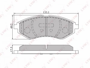 Колодки тормозные дисковые передние BD-1803 LYNXAUTO