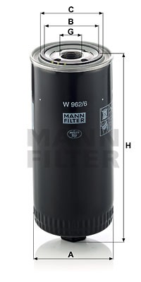 Фильтр масляный W962/6 W9626 MANN FILTER