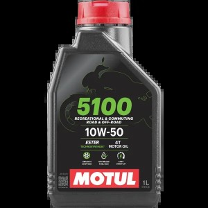 Масло моторное для 4-х тактных двигателей MOTUL 5100 ESTER 4T 10W50 п/синт.1л 104074 MOTUL