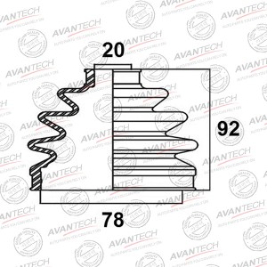 Пыльник привода Avantech BD0212 AVANTECH