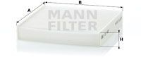 Фильтр салонный CU1827 CU1827 MANN FILTER