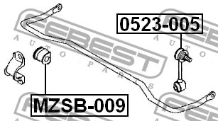 Втулка стабилизатора задняя MAZDA 6 (GG) MZSB-009 MZSB-009 FEBEST