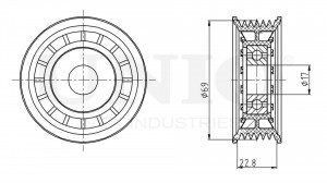 Ролик натяжной приводного ремня TNS-10045 UNIO