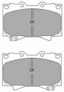 колодки дисковые передние!\Toyota Land Cruiser 100 4.7i 32V/4.2TD 98> FBP1804 FREMAX