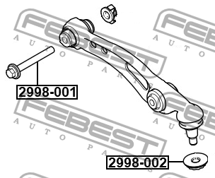 Гайка 36x19 LAND ROVER RANGE ROVER 2013- 2998-002 2998-002 FEBEST