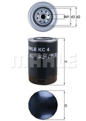 Фильтр топливный KC4 MAHLE KNECHT