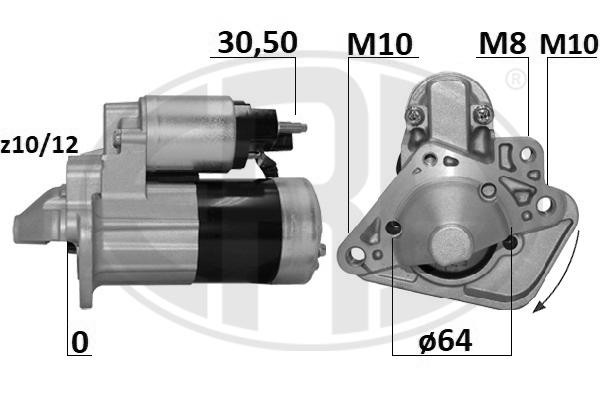 Стартер RENAULT/NISSAN 1.5dci 1.4kw 220396 220.396 ERA