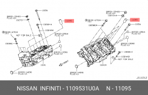 Кольцо уплотнительное свечного колодца 11095-31U0A 11095-31U0A NISSAN