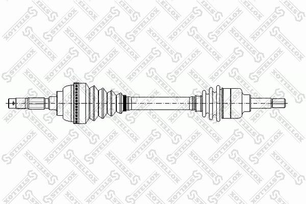 привод левый! 650mm, 20651\ Peugeot 106 1.0/1.4/1.5D 91> 158-1008-SX STELLOX