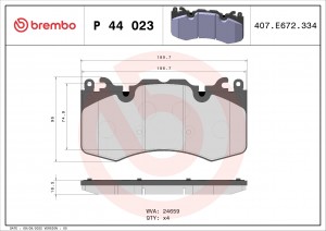 Колодки тормозные P44023 P44023 BREMBO