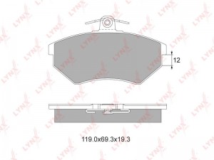 Колодки тормозные дисковые передние BD-1205 LYNXAUTO