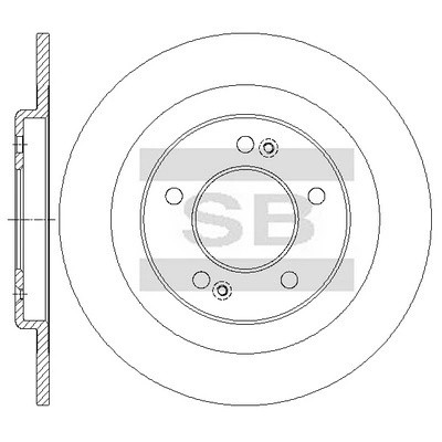 Диск тормозной задний KIA CEED 2012- SD2074 SD2074 SANGSIN