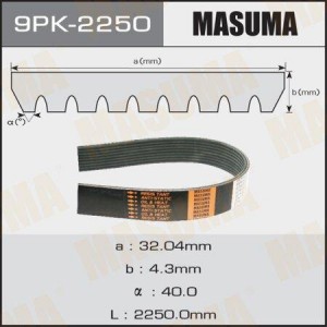ремень поликлиновой!\ Toyota Land Cruiser VDJ200 4.5D 08> 9PK-2250 MASUMA