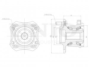 Ступица задняя (без ABS) HUB-20201 UNIO