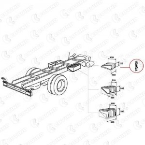 держатель крышки АКБ !\ Iveco Stralis 060621 COVIND