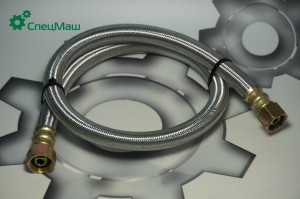 Шланг тормозной КАМАЗ-ЕВРО-2 задний L=800 мм (гайка-гайка) СпецМаш 6520350606020 SPETSMASH