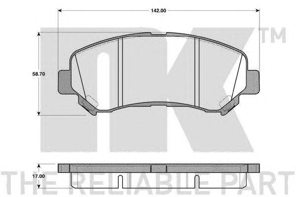 колодки дисковые передние!\ Renault Koleos 2.5i/2.0DCi 08> 222269 NK