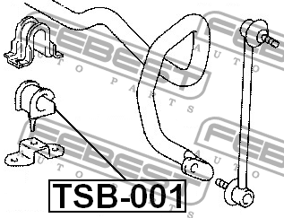 Втулка стабилизатора LEXUS RX330/350(JPP) MCU3,GSU3 2003.02-2008.12 TSB-001 TSB-001 FEBEST