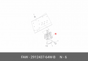Кронштейн ограничителя буфера рессоры (3250) FAW 291243764WB FAW