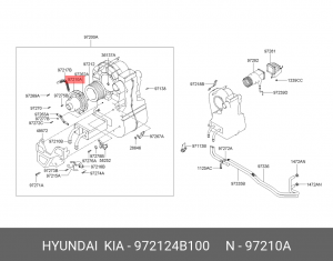 Мотор отопителя HYUNDAI Porter салона OE 972124B100 HYUNDAI KIA