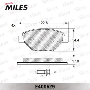 Колодки тормозные передние (Смесь Low-Metallic) RENAULT MEGANE II 03 (TRW GDB157 E400529 MILES