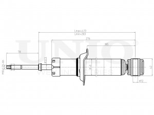 Амортизатор газовый задней подвески SAB-10398 UNIO