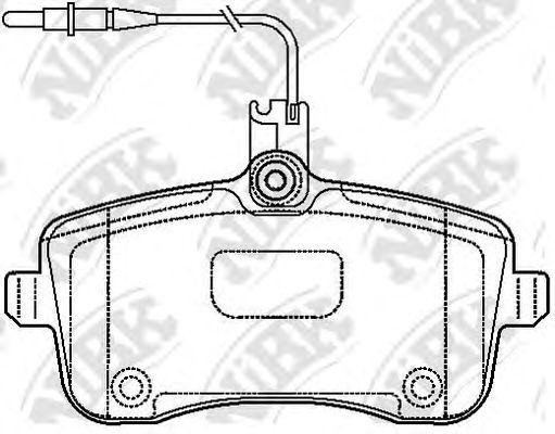 Колодки тормозные PEUGEOT 407,407SW,607 (1.6/3.0) (00-) передние (4шт.) NIBK PN0469W NIBK
