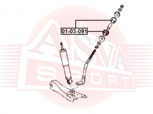Сайлентблок, рычаг независимой подвески колеса 0103091 0103-091 ASVA