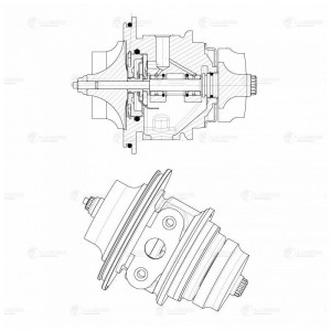 Картридж турбокомпрессора ГАЗ для ТКР HE211W,3786536H,4033830H,4033880H,ISF2.8,I LAT5004 LUZAR