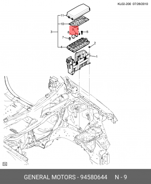 Реле DAEWOO Nexia насоса топливного OE 94580644 GENERAL MOTORS