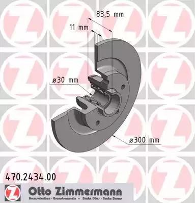 Тормозной диск 470.2434.00 ZIMMERMANN