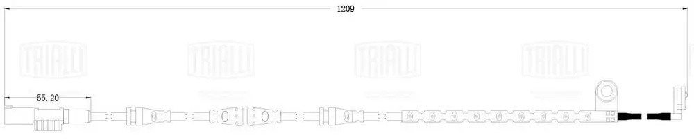 Датчик износа колодок Land Rover Range Rover Sport I (05-) перед. (до 6A999999)  PFS 0220 TRIALLI