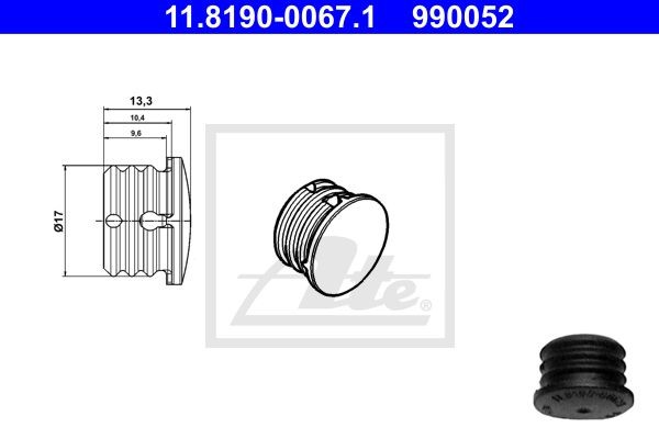 рем.к-т диск.торм. !заглушка направл.\Ford Fiesta/Focus/Fusion/Mondeo 1.0-1.8TDD 11.8190-0067.1 ATE