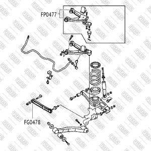 сайлентблок рычага заднего !\ Mitsubishi Pajero 06> FG0478 FIXAR