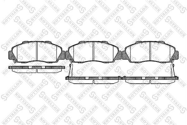 колодки дисковые п.! с антискр. пл.\ Honda CR-V 2.0/HR-V 1.6i/Prelude 2.2i VTEC  362-032B-SX STELLOX